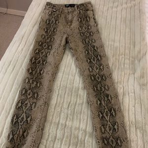 Zara skinny snake print jeans